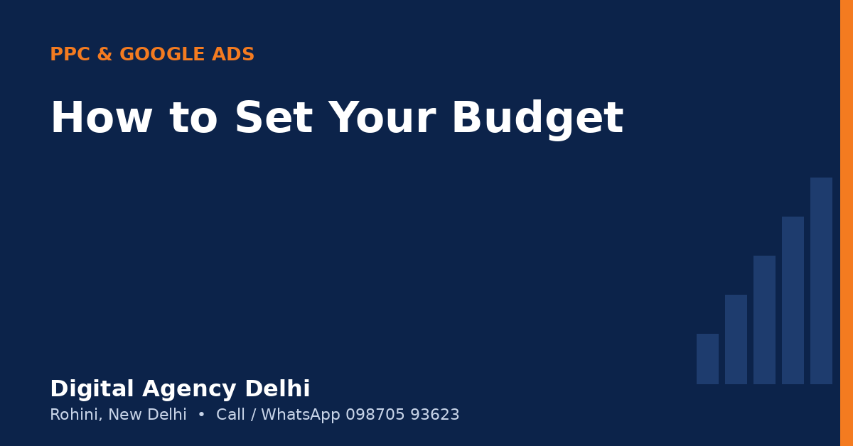 Business owner planning a monthly Google Ads budget in Delhi