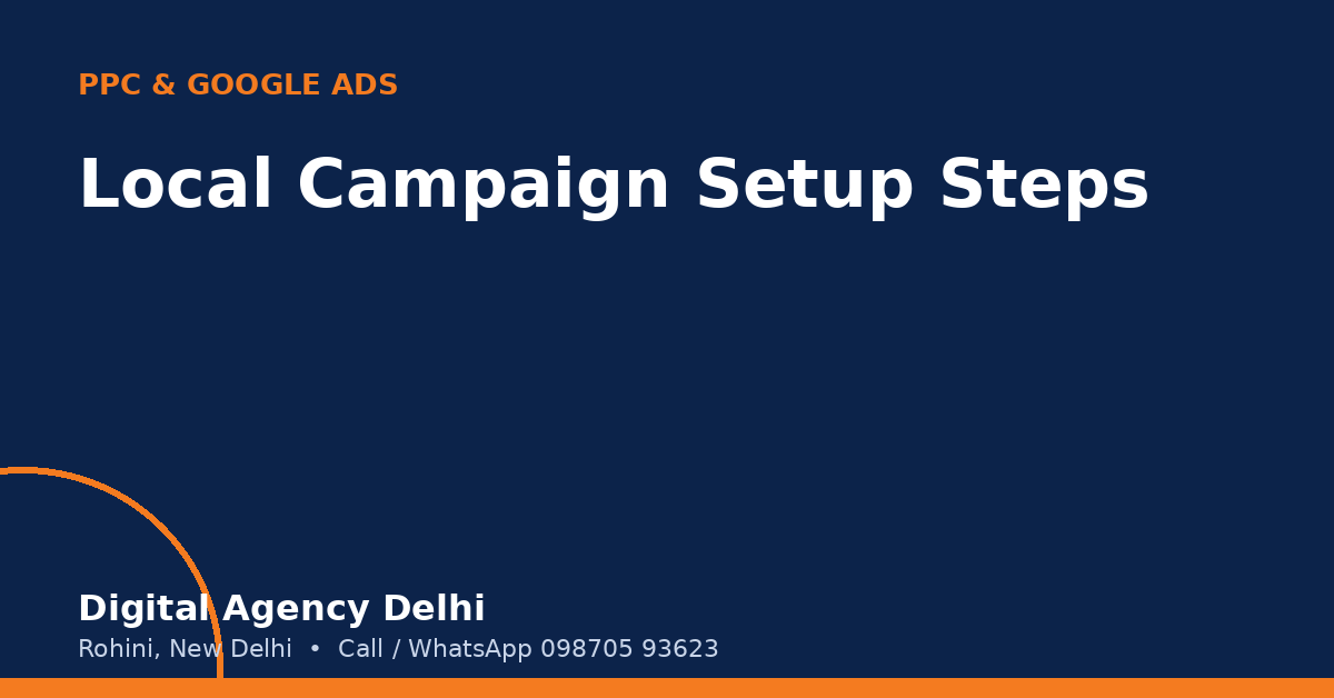 Google Ads location targeting set around Rohini and nearby areas