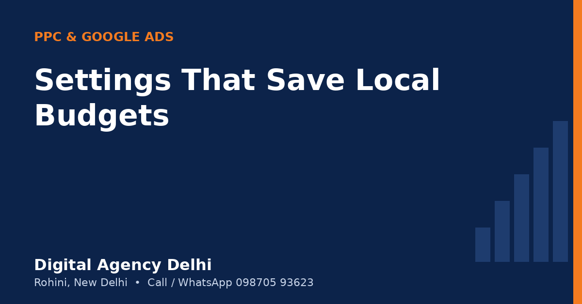 Mobile search ad with call button for a local Delhi service