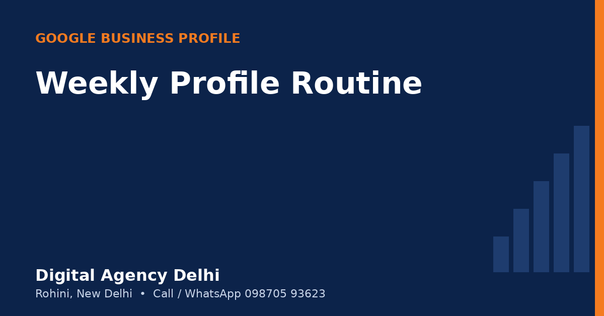 Weekly Google Business Profile activity plan for a local shop