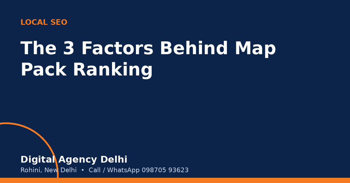Google search showing the local 3-pack map results for a Delhi query