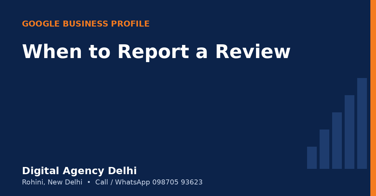 Steps to report a fake Google review from the business profile