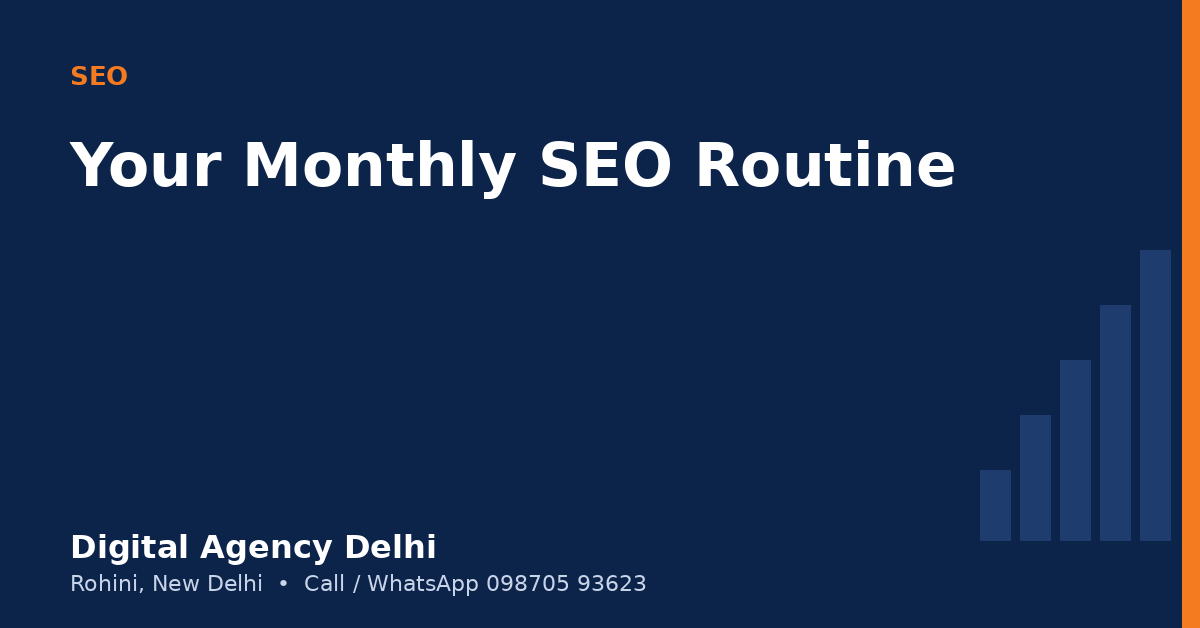 Monthly SEO routine checklist for a small business website