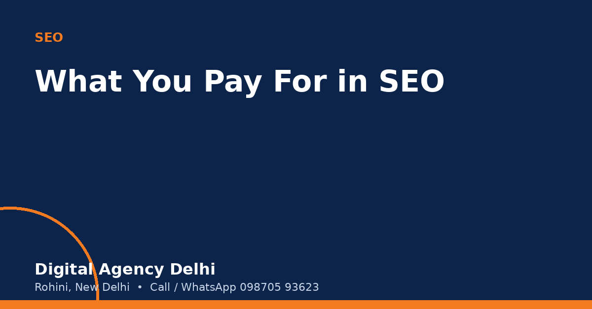 Breakdown of SEO tasks like content, technical fixes and links